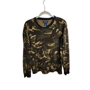 Polo Ralph Lauren Thermal Waffle Knit Camo Long Sleeve Shirt XL Green Camouflage